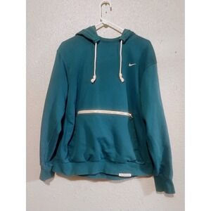 NWOT Nike Swoosh Men Medium Pullover Hoodie Blue ColorWay Mid Zipper Pocket HTF
